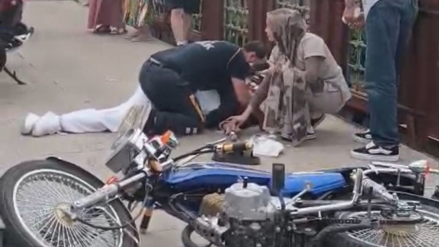 Ordu'da motosikletin çarptığı yaya yaralandı