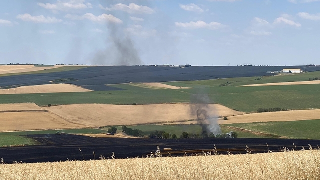 Tekirdağ'da 70 dönüm buğday tarlası yandı