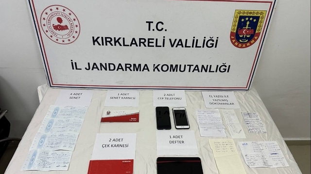 Kırklareli'nde tefecilik operasyonunda bir şüpheli gözaltına alındı