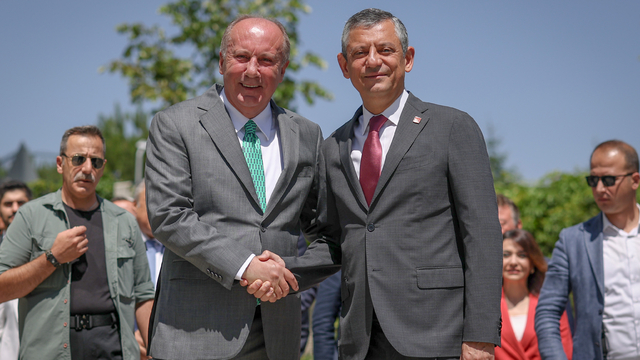 CHP Genel Başkanı Özel, Memleket Partisi Genel Başkanı İnce'yi ziyaret etti