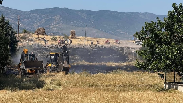 Güdül'de tarım arazisinde çıkan yangın söndürüldü