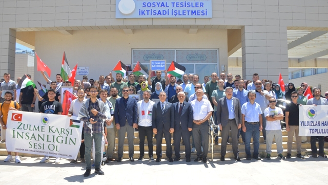 Kırşehir'de İsrail'in Gazze'ye yönelik saldırıları protesto edildi