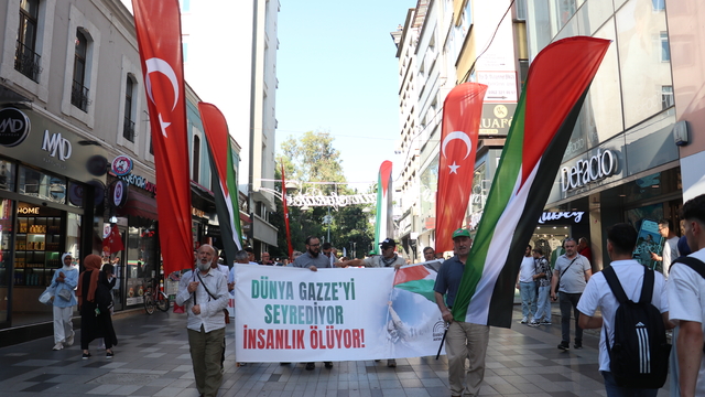 Trabzon'da Gazze'ye destek yürüyüşü yapıldı