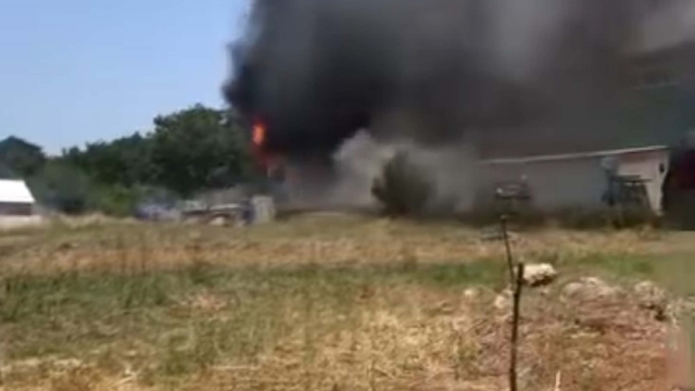 Çanakkale'de fabrika yangını