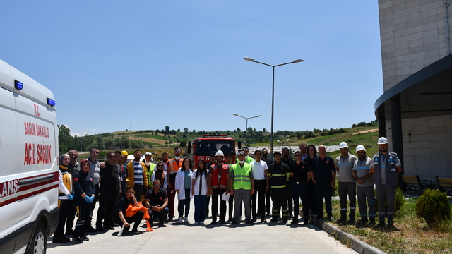 Vezirköprü Ağız ve Diş Sağlığı Merkezinde yangın tatbikatı yapıldı