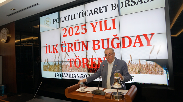 Polatlı'daki ticaret borsasında buğday satışı yapıldı