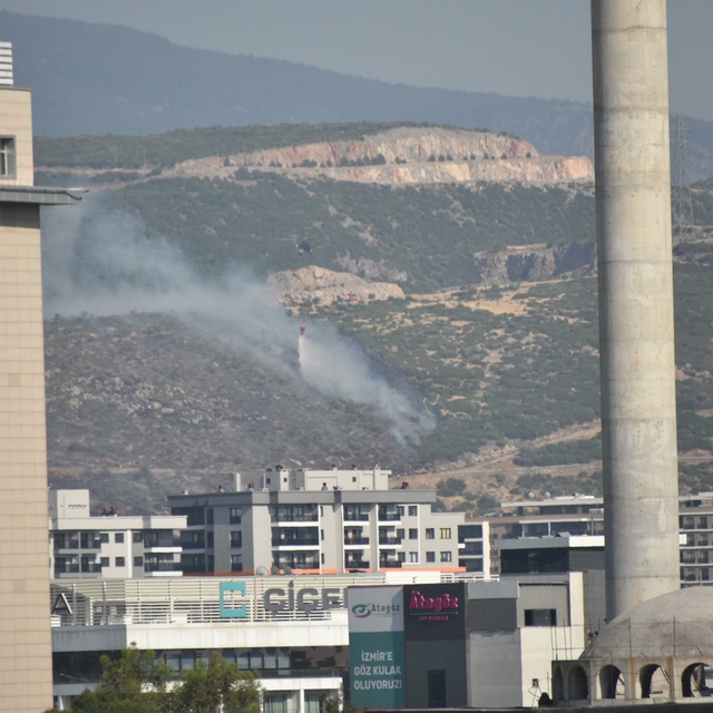 İzmir'de maki yangını