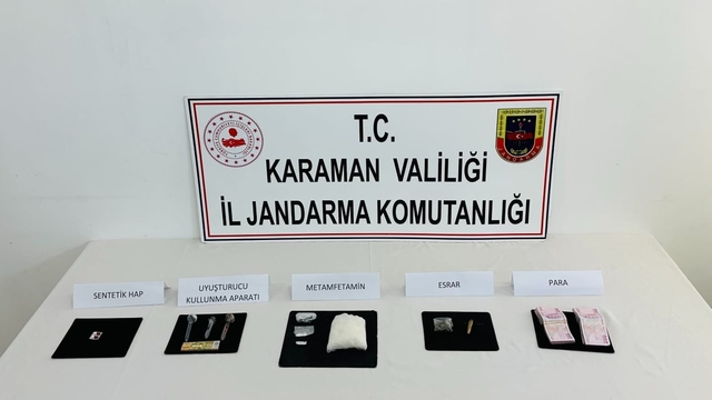 Karaman'da uyuşturucu operasyonunda 2 şüpheli yakalandı