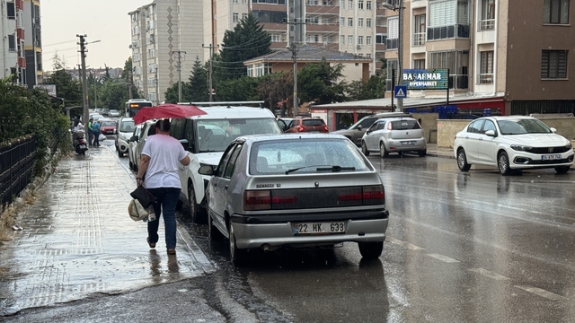 Edirne'de sağanak serinletti