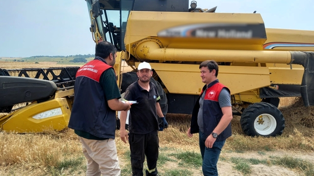 Kırklareli'nde hasat kontrol çalışmaları devam ediyor