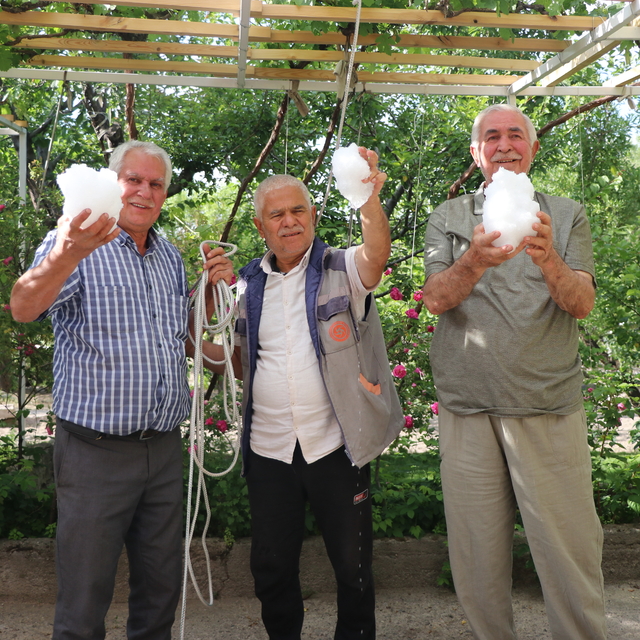 Kışın karla doldurulan kuyular, yazın serinlemek için kullanılıyor