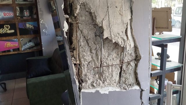 Kolonu patlayan 7 katlı apartman tahliye edildi; daha önce de market için kolon kesildi iddiası