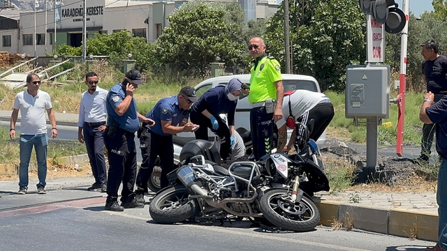 Söke'de iki motosikletin çarpıştığı kazada 1 kişi yaralandı