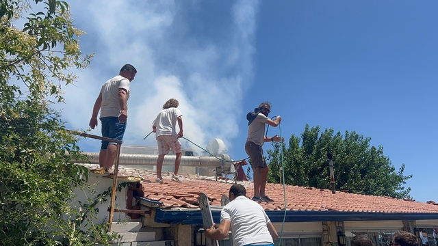 Datça'da restoranın bacasında çıkan yangın söndürüldü