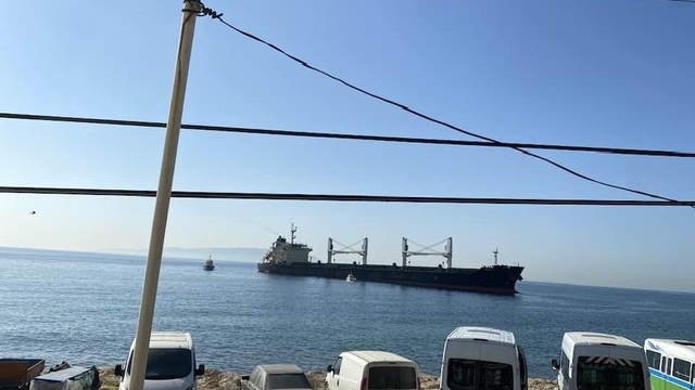 Tekirdağ'da kuru yük gemisi karaya oturdu