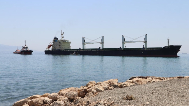 Tekirdağ'da kuru yük gemisi karaya oturdu (2)