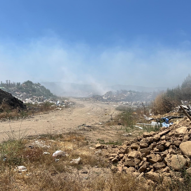 Yenice'de çöplük yangını söndürüldü