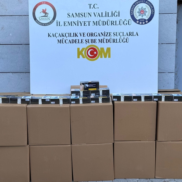 Samsun'da 200 bin makaron ele geçirildi