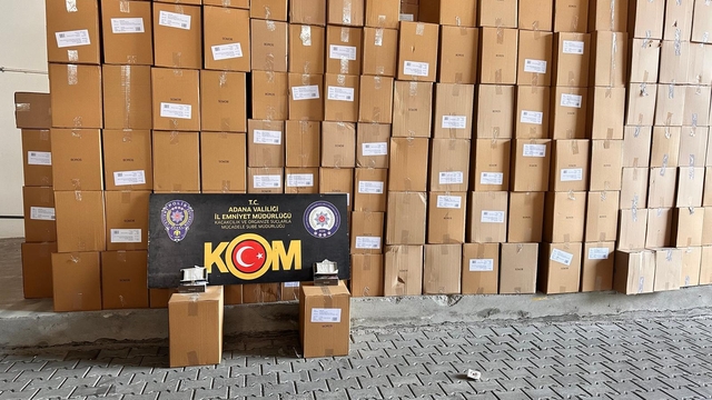 Adana'da 9 milyon 170 bin makaron ele geçirildi