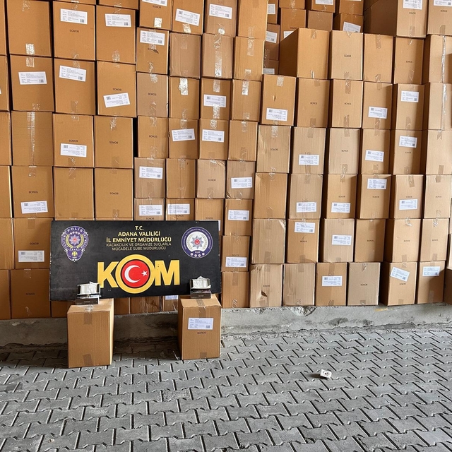 Adana'da 9 milyon 170 bin makaron ele geçirildi