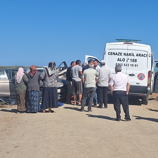 Samsun'da sulama kanalına devrilen otomobilin sürücüsü öldü
