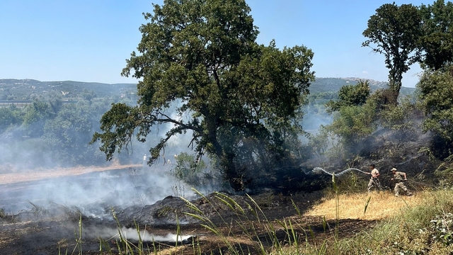 Edirne'de 3 bölgede çıkan anız yangınları söndürüldü