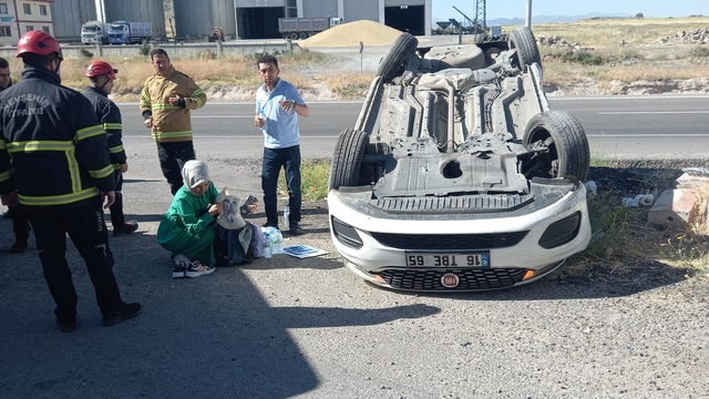 Nevşehir'de otomobil devrildi: 5 yaralı