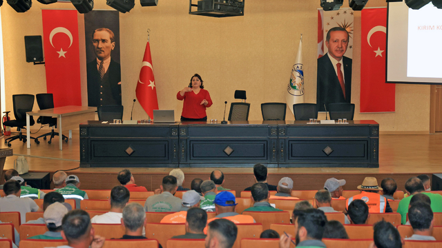 Talas Belediyesi personeli, KKKA hastalığına karşı bilinçlendiriliyor