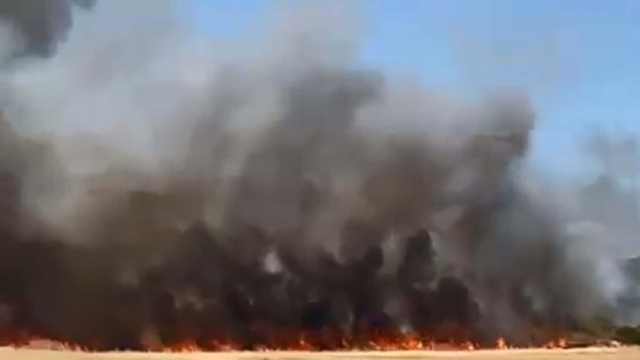 Çanakkale'de tarım arazisinde yangın