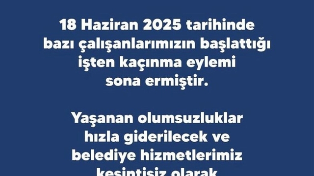 Buca'da belediye işçilerinin grevi sona erdi