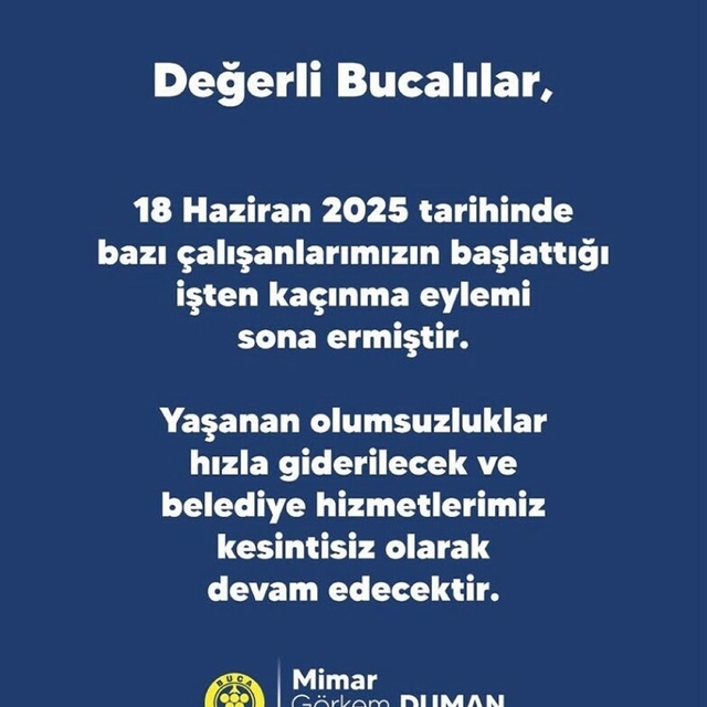 Buca'da belediye işçilerinin grevi sona erdi