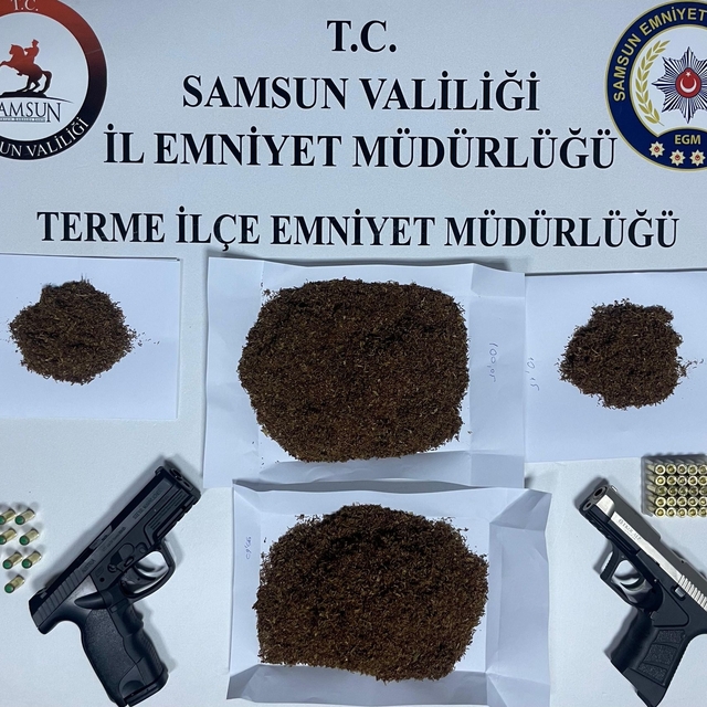 Samsun'da silah ve uyuşturucu operasyonunda 6 zanlı yakalandı