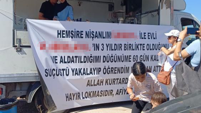 Aldattığını öne sürüp ayrıldığı hemşire nişanlısının çalıştığı hastane önünde lokma döktürdü