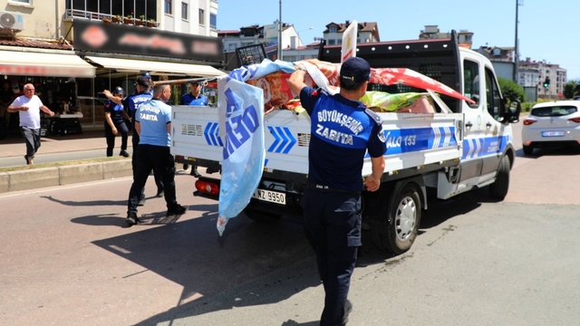 Ordu'da kaldırım işgaline yönelik denetim yapıldı