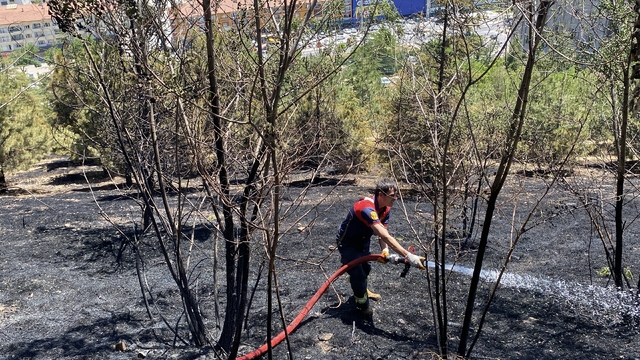 Yozgat'ta çıkan ot yangını söndürüldü