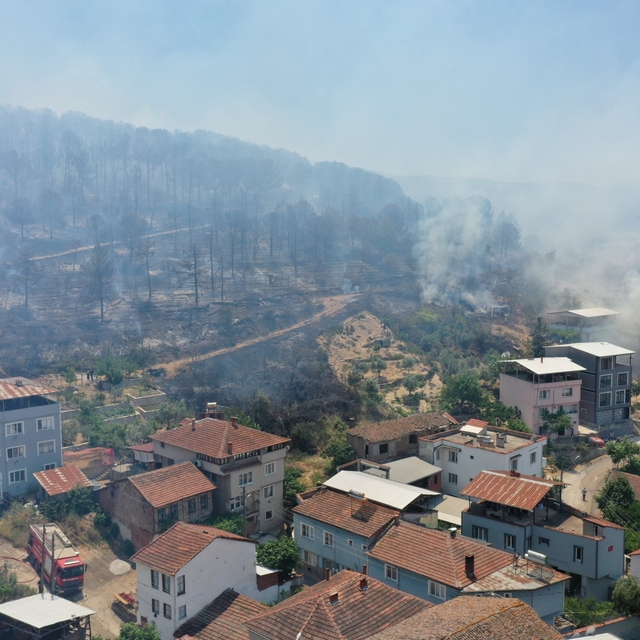 Bursa'da makilikte çıkıp ormana sıçrayan yangın kontrol altına alındı (6)