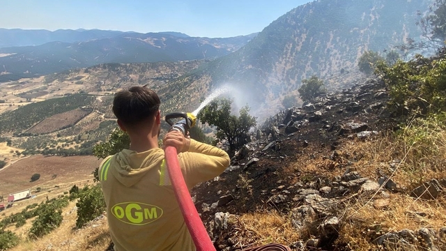 Kahramanmaraş'ta çıkan orman yangınını söndürme çalışmaları sürüyor