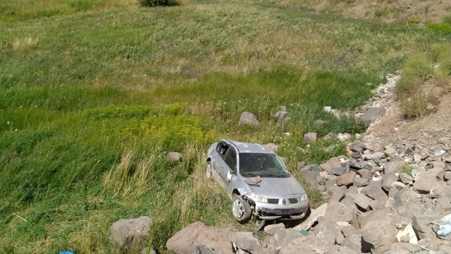 Bitlis'te şarampole devrilen otomobilin sürücüsü yaralandı