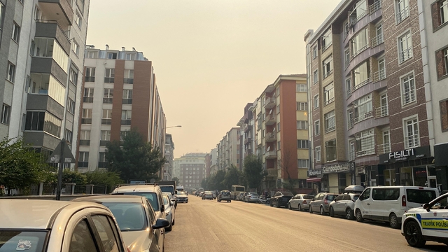 Bilecik'teki orman yangınının dumanı Eskişehir'e ulaştı