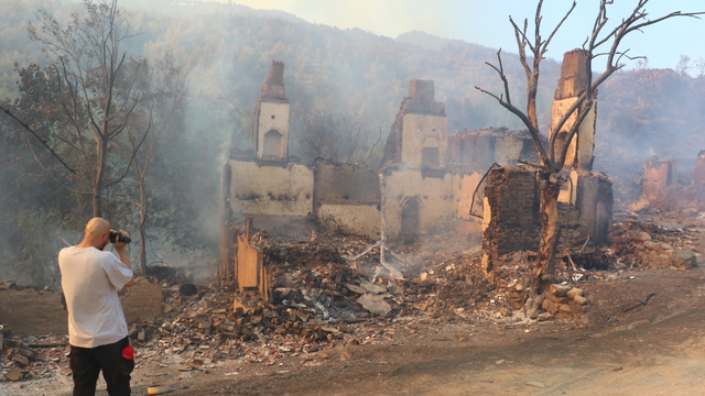 Sakarya'dan Bilecik'e sıçrayan orman yangını; Köprücek köyünde 10 ev yandı