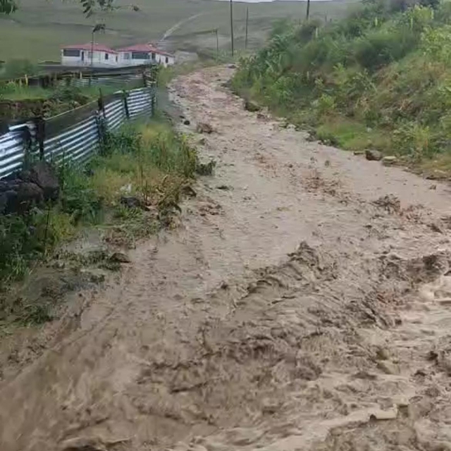 Göle'de sağanak sele yol açtı, evleri su bastı