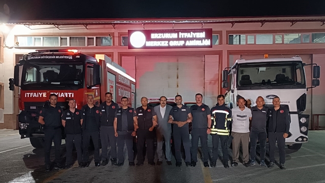 Hatay'daki yangına müdahale için Erzurum'dan 10 kişilik ekip gönderildi