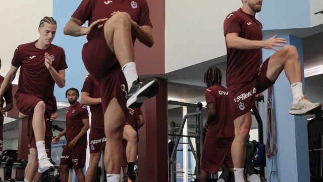Trabzonspor'da sabah antrenmanı tamamlandı