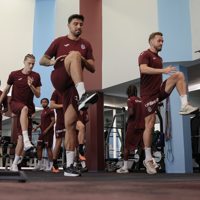 Trabzonspor'da sabah antrenmanı tamamlandı
