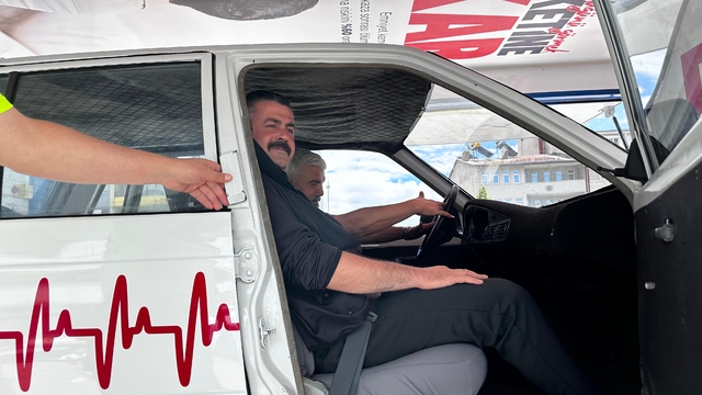 Şebinkarahisar'da emniyet kemeri simülasyonu gerçekleştirildi