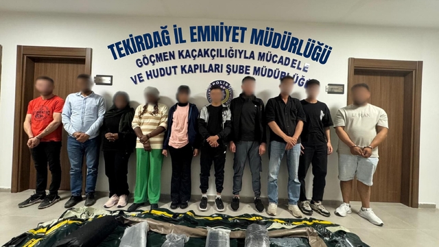 Tekirdağ'da 8 kaçak göçmen yakalandı, 2 organizatör tutuklandı