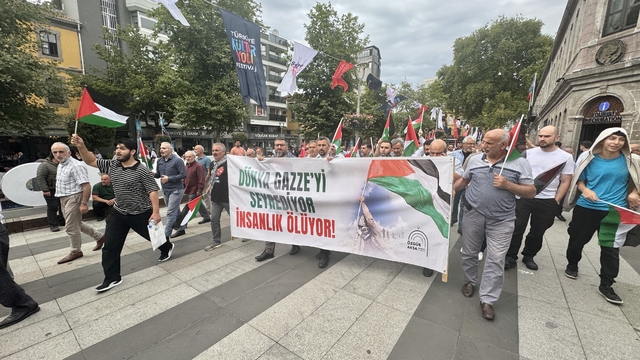 Trabzon'da Gazze'ye destek yürüyüşü yapıldı