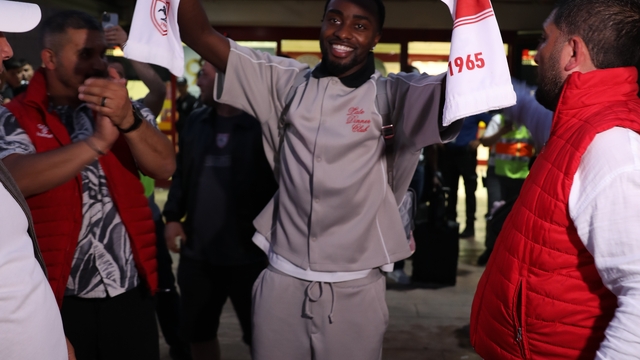 Samsunspor'un yeni transferi Antoine Makoumbou kente geldi