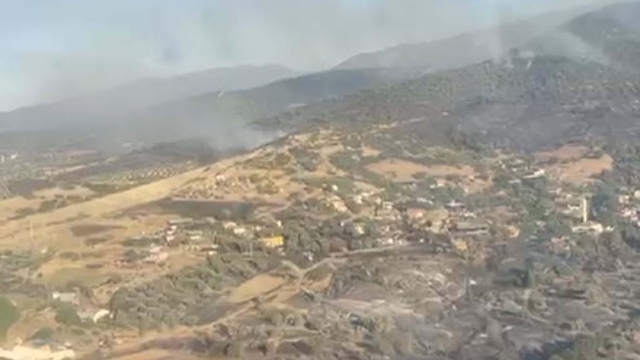 İzmir Ödemiş'teki orman yangını 3'üncü gününde