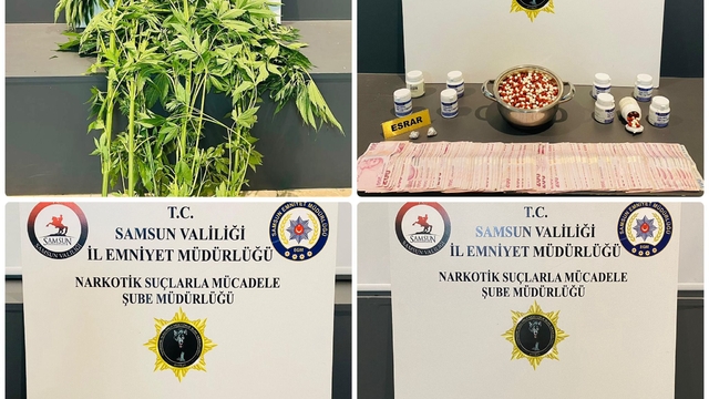 Samsun'da uyuşturucu operasyonunda 4 zanlı yakalandı